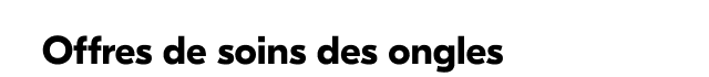 Offres de soins des ongles
